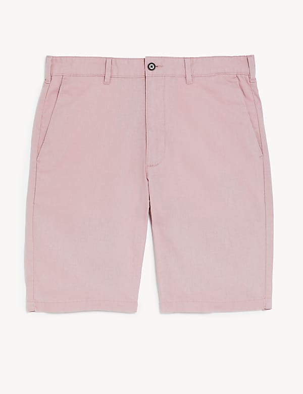 Linen Mix Plain Regular Fit Shorts
