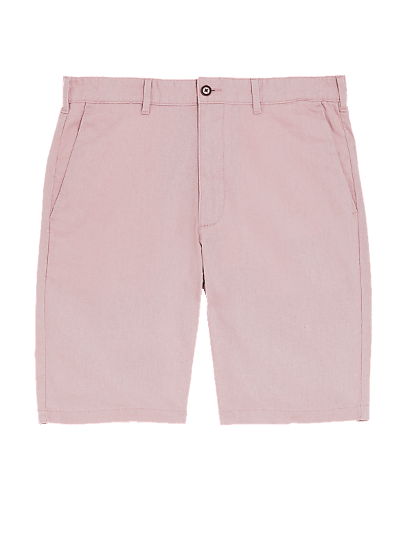 Linen Mix Plain Regular Fit Shorts