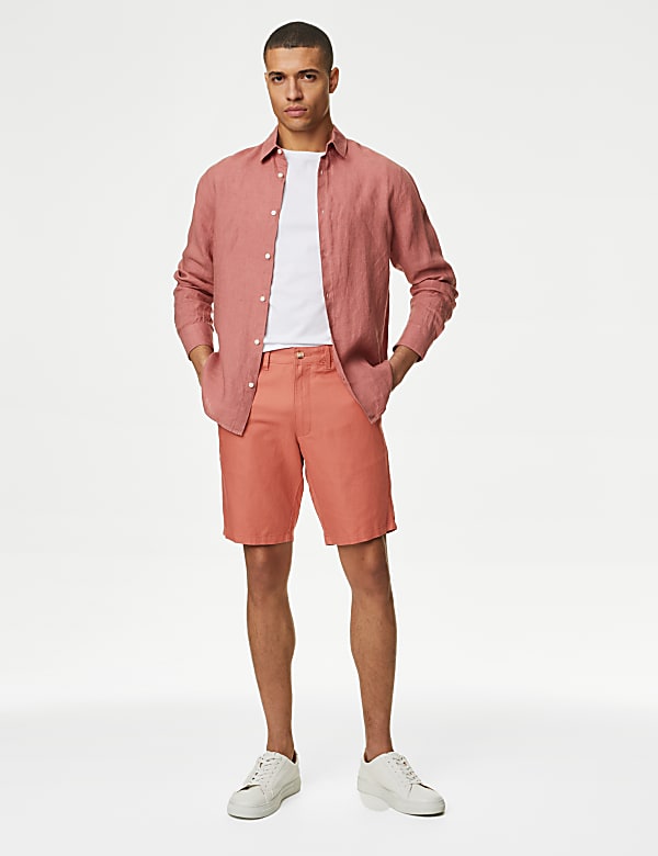 Linen Blend Chino Shorts