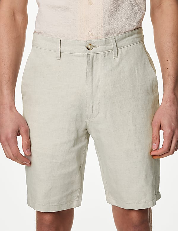 Linen Blend Chino Shorts - ES