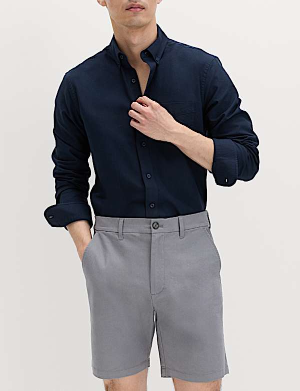 Half-Elasticated Waist Stretch Chino Shorts