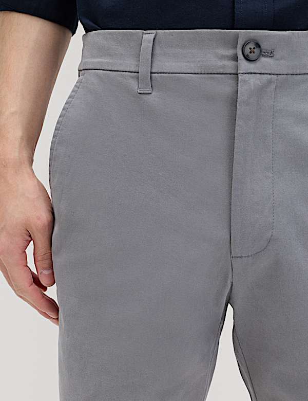 Half-Elasticated Waist Stretch Chino Shorts