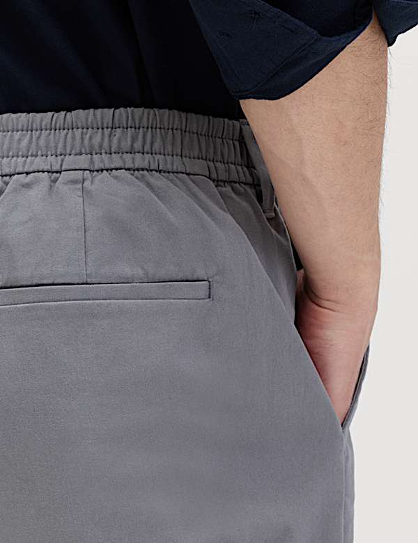 Half-Elasticated Waist Stretch Chino Shorts