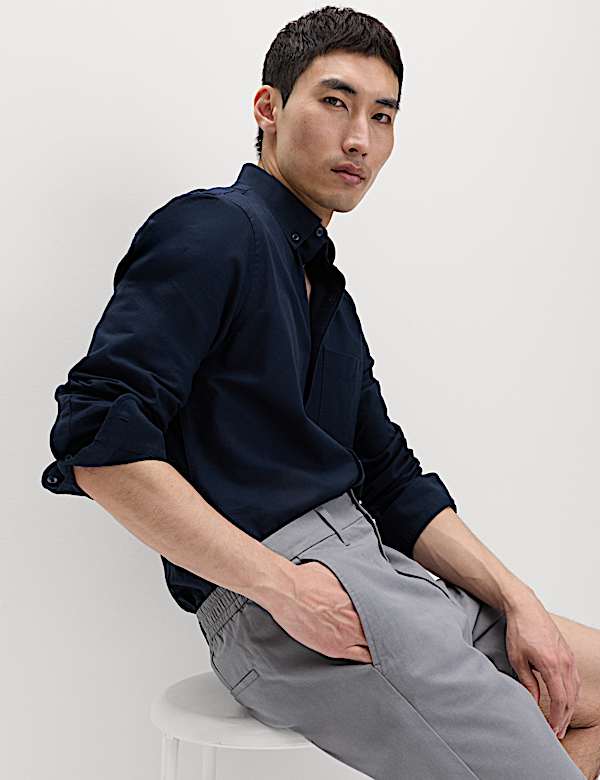 Half-Elasticated Waist Stretch Chino Shorts