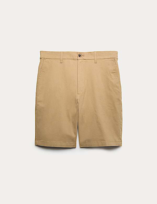 Half-Elasticated Waist Stretch Chino Shorts - IT