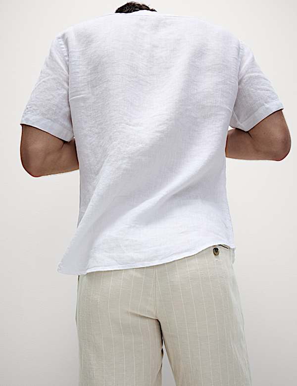 Regular Fit Cotton Linen Blend Chino Shorts