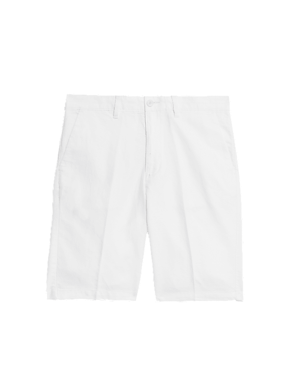 Regular Fit Cotton Linen Blend Chino Shorts