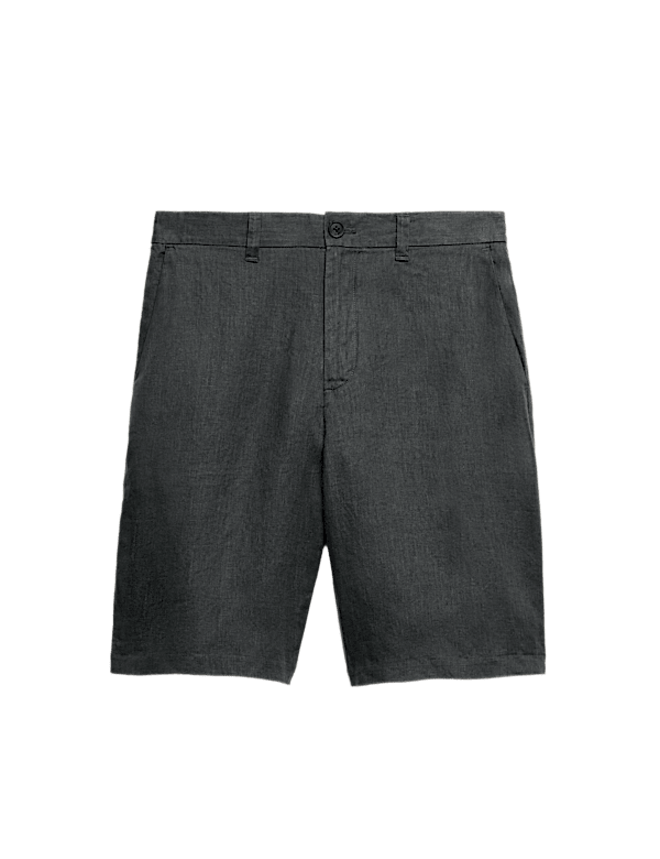 Loose Fit Pure Linen Chino Shorts