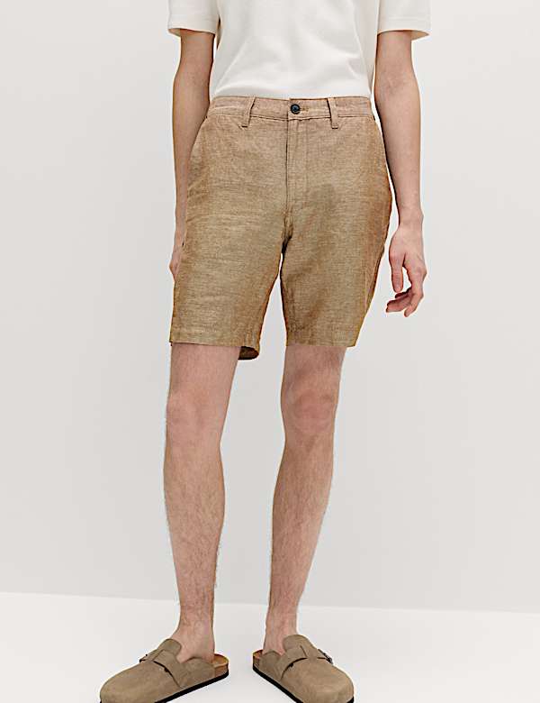 Linen Blend Chino Shorts