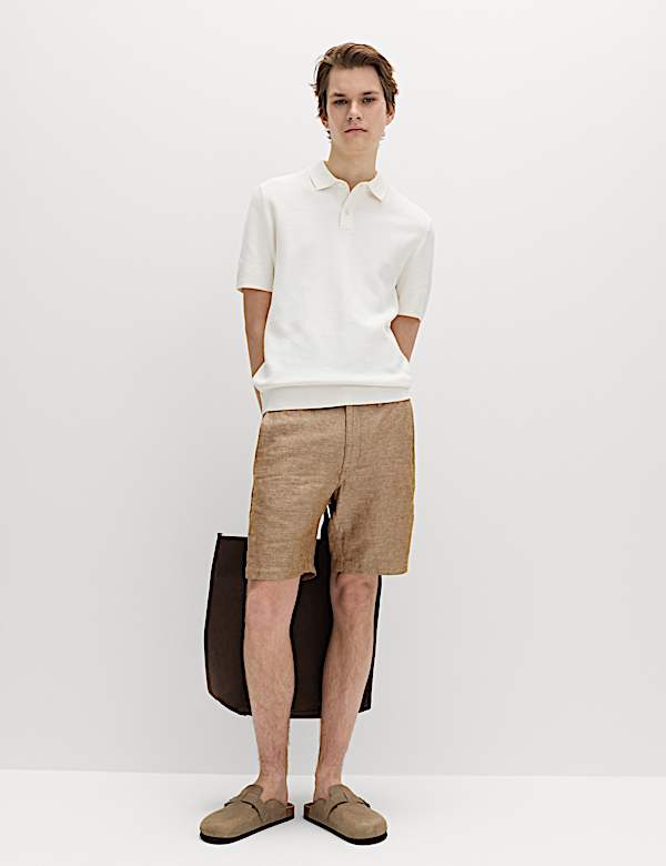 Linen Blend Chino Shorts