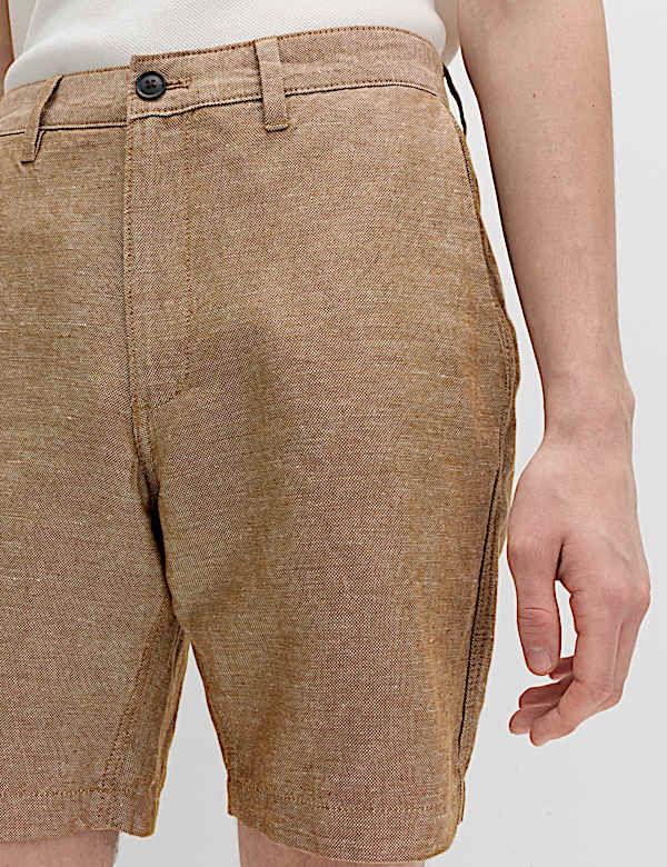 Linen Blend Chino Shorts