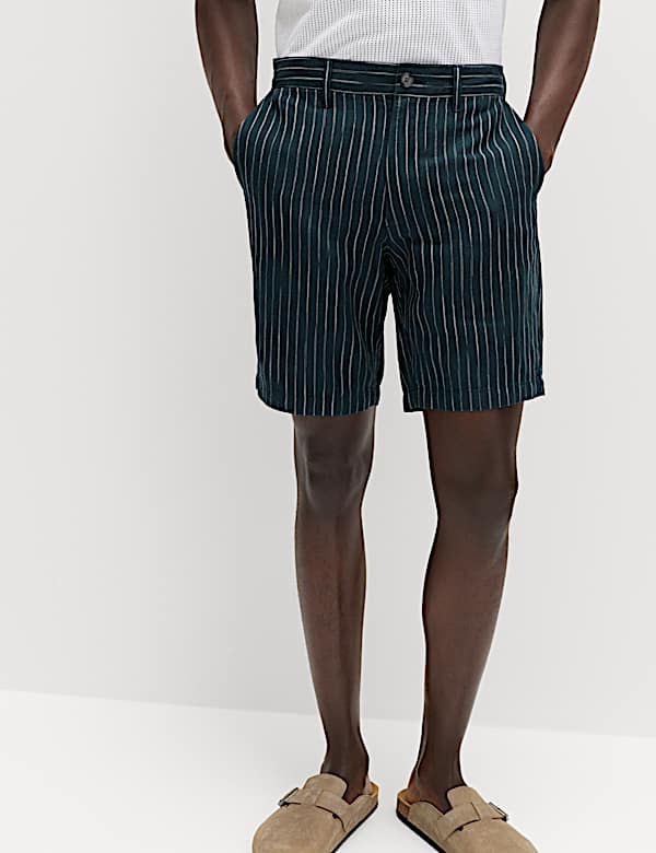 Linen Blend Chino Shorts