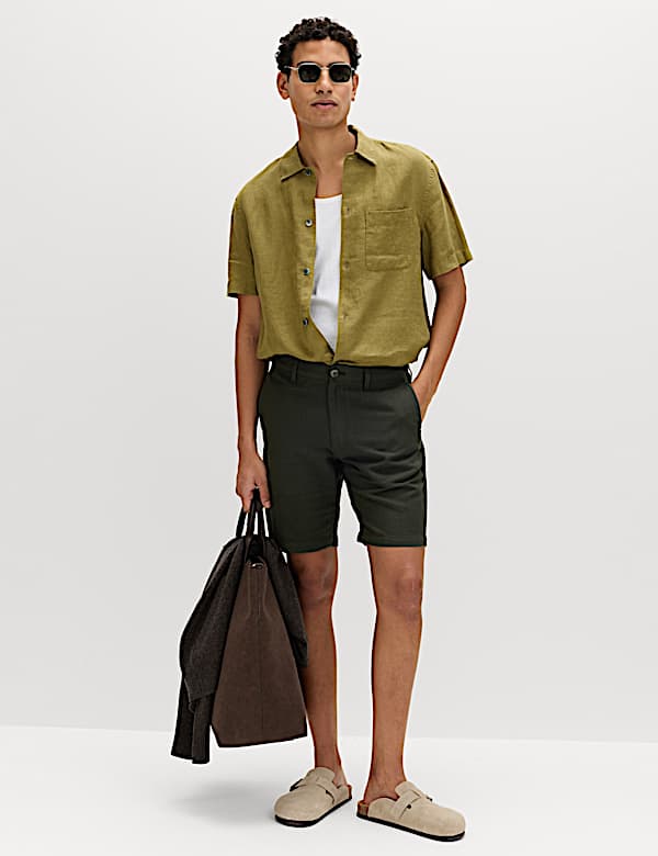 Linen Blend Chino Shorts