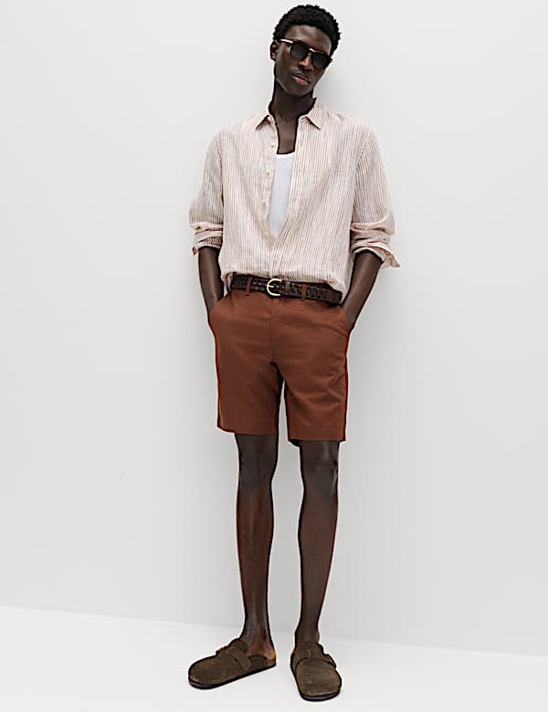 Linen Blend Chino Shorts - KR