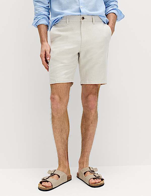 Linen Blend Chino Shorts