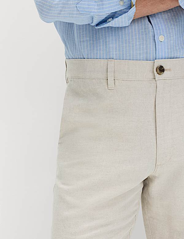 Linen Blend Chino Shorts