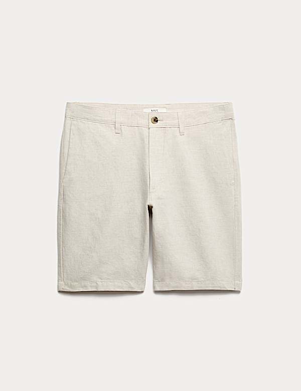 Linen Blend Chino Shorts - DK