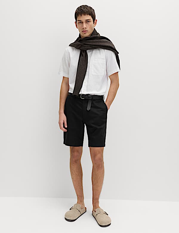 Linen Blend Chino Shorts