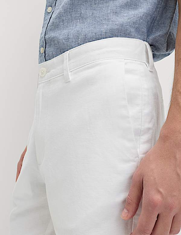 Linen Blend Chino Shorts