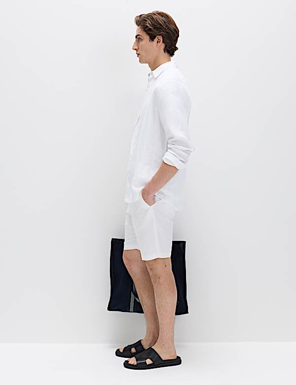 Linen Blend Chino Shorts