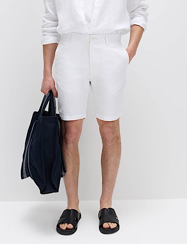 Linen Blend Chino Shorts