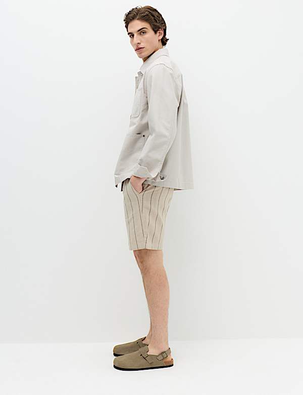 Linen Blend Chino Shorts