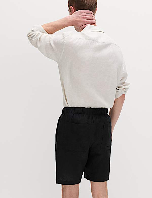 מכנסיים קצרים קלי משקל מפשתן טהור - IL