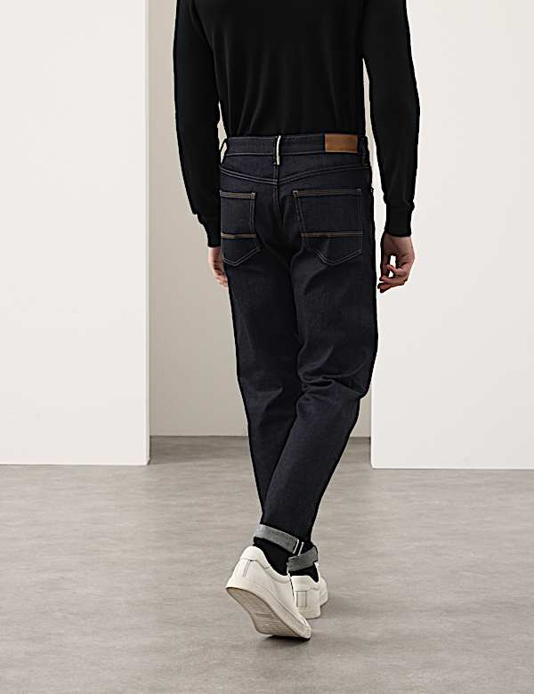 Tapered Fit Japanese Selvedge Stretch Jeans - BG