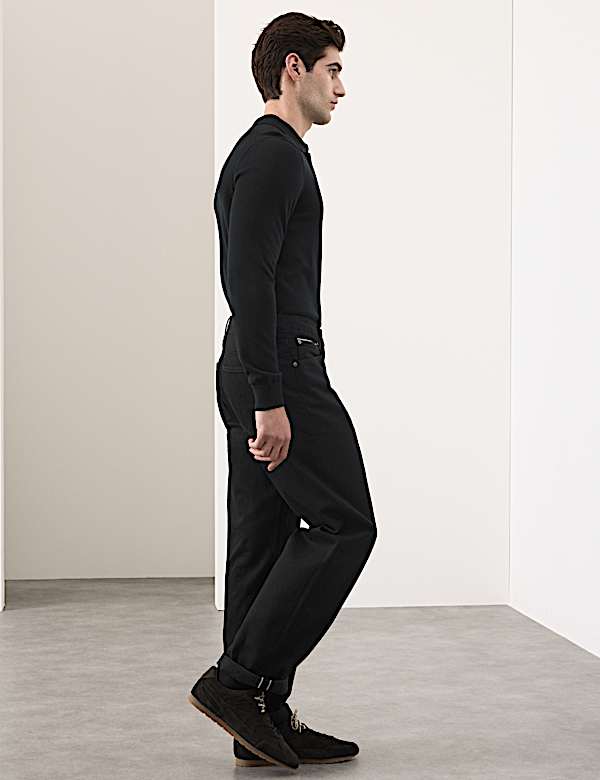 Loose Fit Pure Cotton Japanese Selvedge Jeans - BG