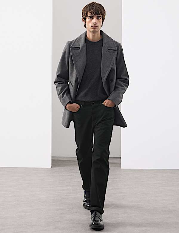 Straight Fit Pure Cotton Selvedge Jeans - DK