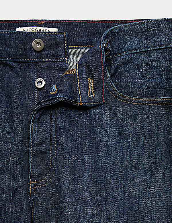 ג'ינס עבה בגזרה ישרה עם מכפלת מקופלת - IL