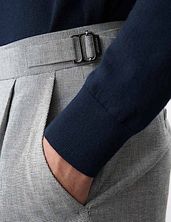 Cotton Blend Textured Stretch Shorts - HU