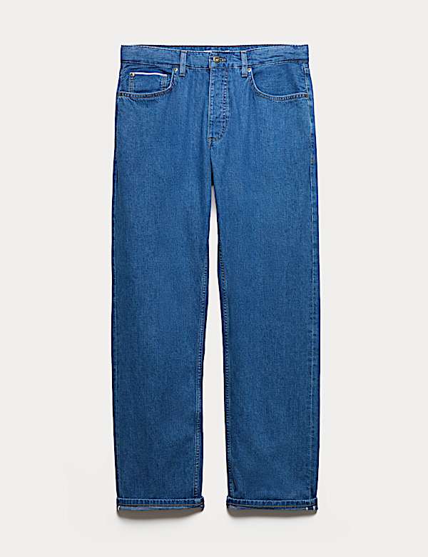 Lehk&eacute; selvedge dž&iacute;ny rovn&eacute;ho střihu - CZ