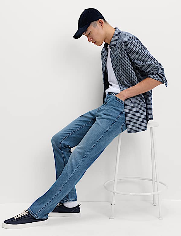 Straight Fit Stretch Jeans