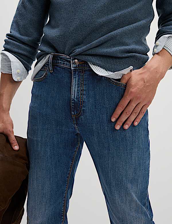 Straight Fit Stretch Jeans