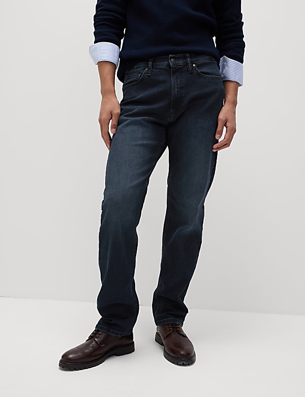 Stretch jeans met rechte pasvorm - NL