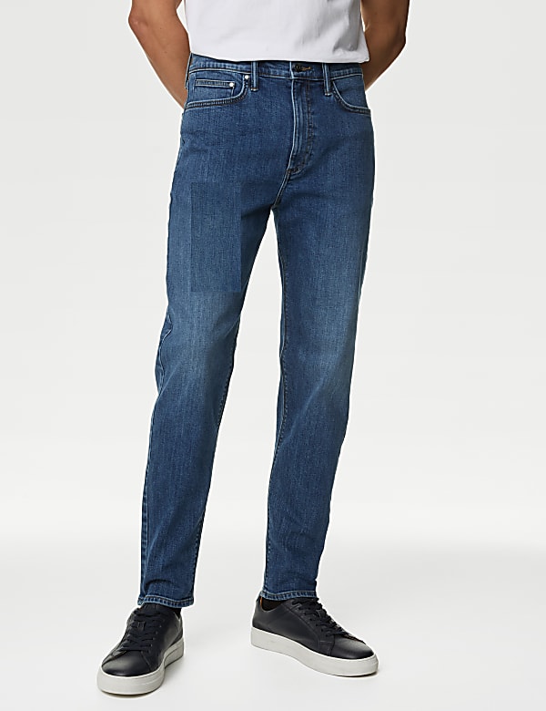 Tapered Fit Stretch Jeans - AL