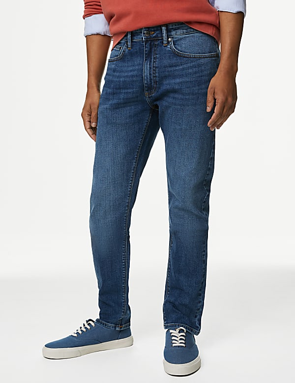 Slim Fit 5 Pocket Stretch Jeans - AL