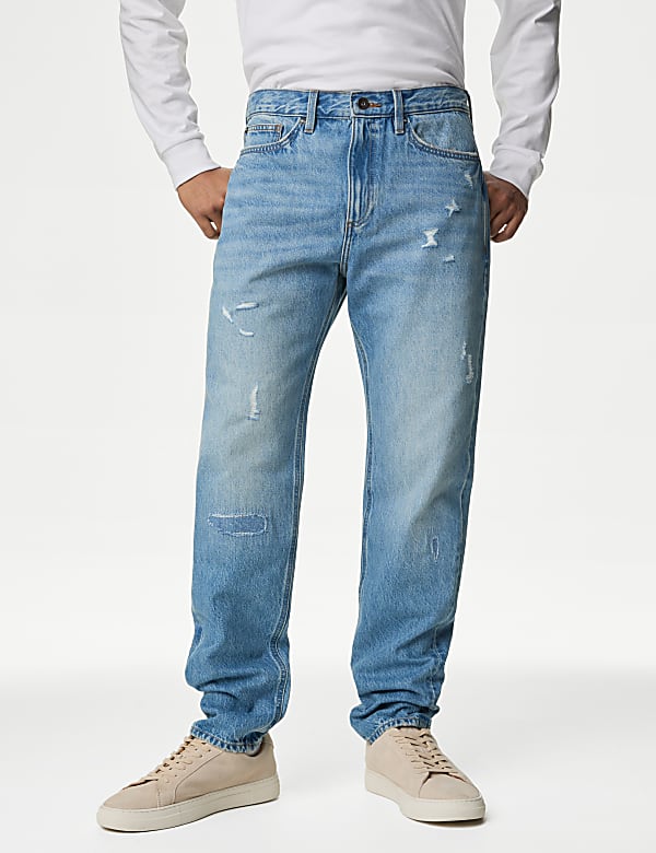 M&s tapered jeans online