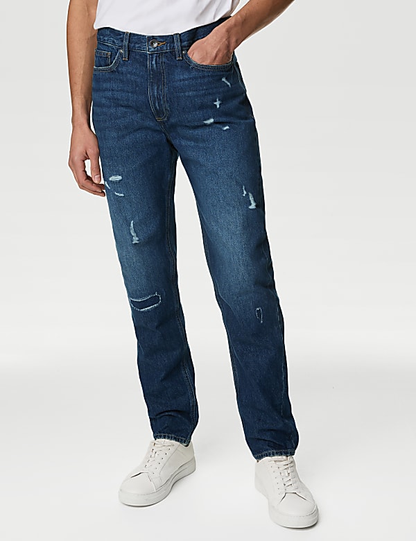 M&s mens tapered jeans hotsell