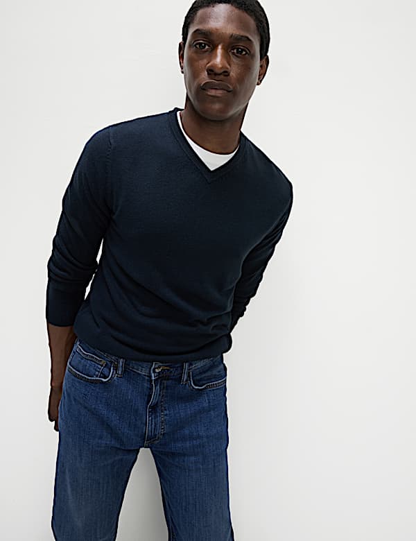 2er-Pack gerade geschnittene Stretch-Jeans - DE