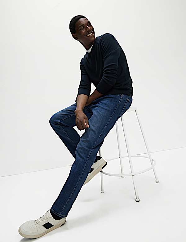 2er-Pack gerade geschnittene Stretch-Jeans - DE