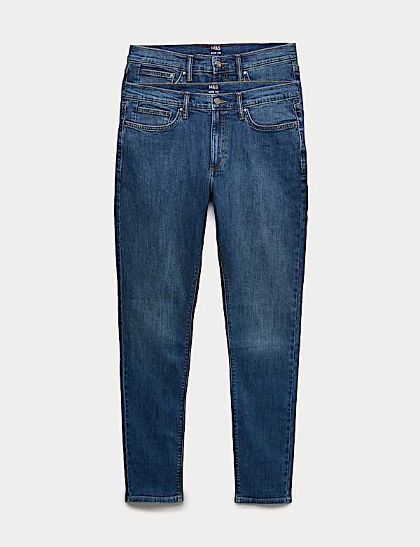 2pk Slim Fit Stretch Jeans - LT