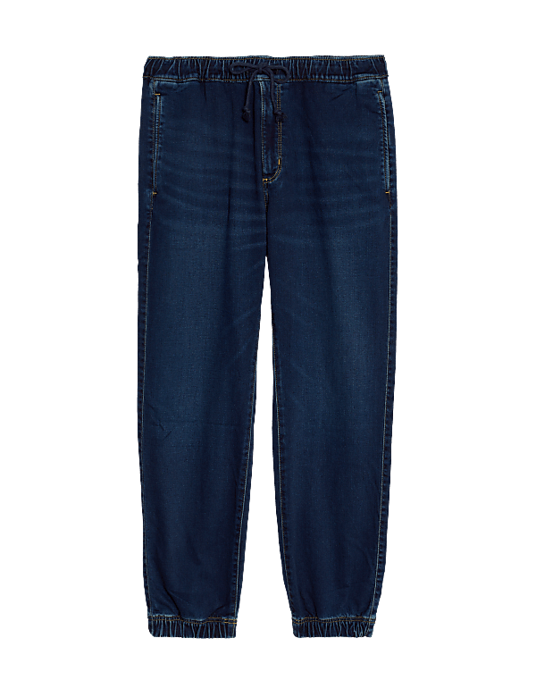 Regular Fit Jersey Cuffed Jogger Jeans