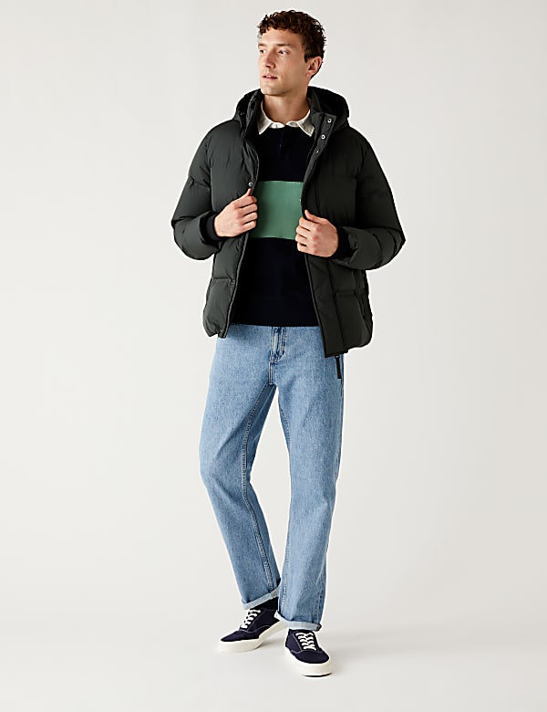 Loose Fit Rigid Vintage Wash Jeans
