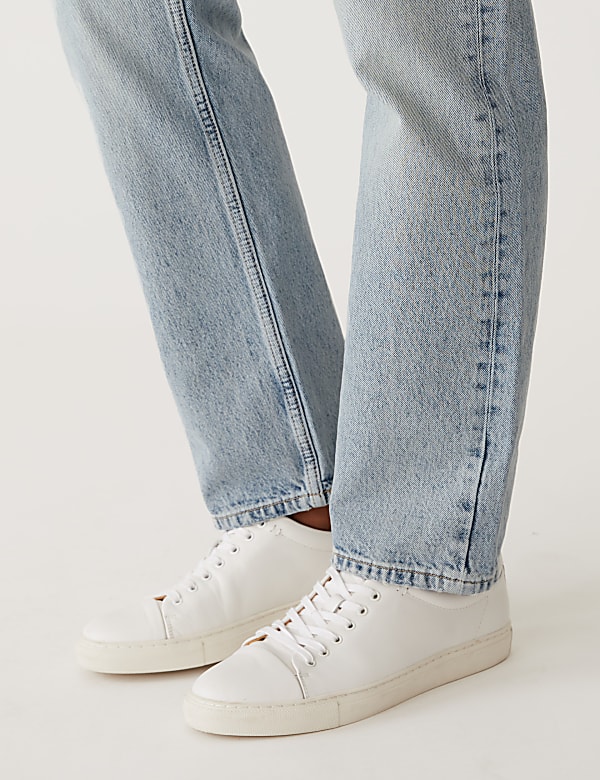 Loose Fit Rigid Vintage Wash Jeans