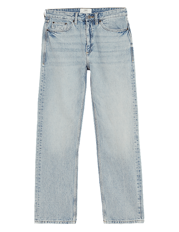 Loose Fit Rigid Vintage Wash Jeans