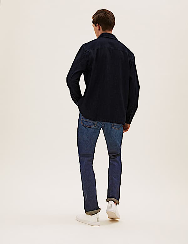 Slim Fit Vintage Wash Stretch Jeans