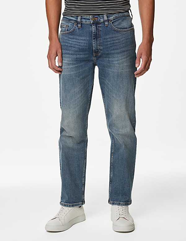 Loose Fit Vintage Wash Jeans - JP