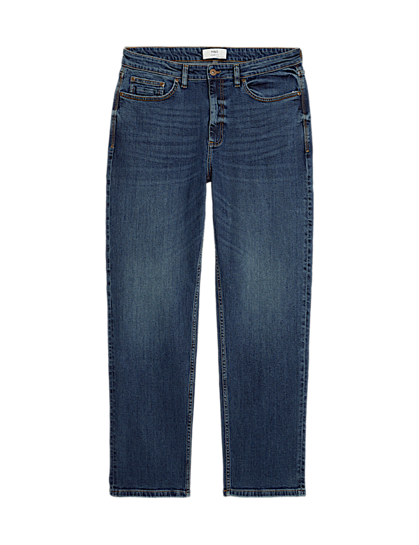 Loose Fit Vintage Wash Jeans
